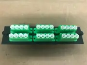 LC 24 ports Fiber Optic Adapter Panel, Single Mode, 6 LC Quad Connectors, SM/UPC