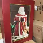 Lenox Santa Claus Holiday Gatherings Cookie Jar Canister HTF NEW IN BOX
