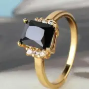1.20Ct Emerald Cut Simulated Diamond Two Stone Ring 14K Yellow Gold Plated
