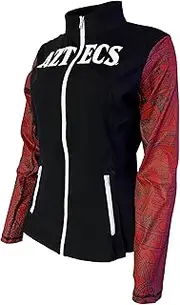TWIN VISION San Diego State SDSU Aztecs Women's Full Zip Up Yoga Track Jacket (Aztec Calendar printed on sleeves)