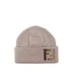 [Fendi] Fendi Jacquard-logo Beanie M NEUTRALS