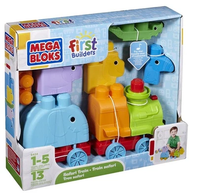 Mega Bloks First Builders - Animal Safari Train - For Ages 1-5 Years
