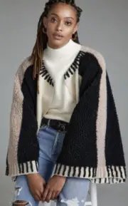 NWT Anthropologie Maeve Dusk & Dawn Capelet Cape One Size