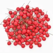 NNEOBA 300Pcs Red Pearl Stamens Artificial Flower Berries
