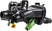 9812131480 Car Thermostat Housing Water Flange Engine Coolant Compatible With Peugeot 1.2T