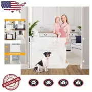 Secure Wall-Mounted 60" Baby Gate - Retractable Indoor & Outdoor Safety Solution