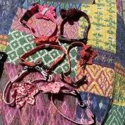 Qty 6 Dog puppy collars Valentine’s Day love red pink Heart Flower Bow 10”-12”