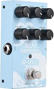 Sunydog Reverb Guitar Pedal - True bypass Reverb Pedal with 9 Mode reverb selection knob to adjust at room, hall, plate, spring, shimmer, cloud, bloom, swell, and lofi for Guitar Bass - Mini Universe