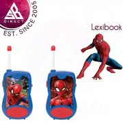 Lexibook Walkie-Talkies 100M│Kid's Communication Game│Belt Clip│Spider-Man│3y+