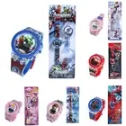 Children Kids 3D Glow Up Digital Watches Spiderman Avengers Frozen Paw Patrol