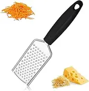 Cheese Grater for Kitchen Lemon, 1pcs Microplane Grater，Stainless Steel Hand Grater Easy to Grate Zest Lemon, Orange, Cheese, Chocolate, Gingers, Garlic（Black）