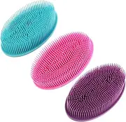 Healeved 3pcs Bath Soft Brush Electric Whole Bassinet Exfoliating Body Scrubber Full Vent Kit Applicator Facia Razor Pet Back Reacher to Apply Lotion Face Washer
