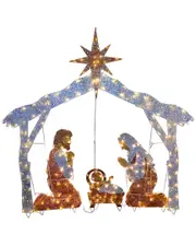 National Tree Company 55" Crystal Splendor Nativity Set