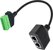 RJ45 Cat6 8P8C Female to 8Pins Screw Adapter for Cat5/6/7 Ethernet Extension and CCTV Networking Connection