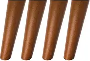 Round Solid Wood Furniture Legs Sofa Legs Perfect for Mid-Century Modern/Great IKEA hack for Sofa, Couch, Bed, Coffee Table (8 Inches,Set of 4, Walnut Color)