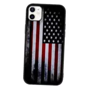 Compatible with iPhone 11 Case Case American Flag Pattern Hard PC Back and