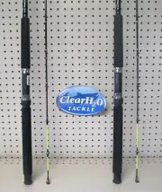 2PK OKUMA CLASSIC PRO CHARTRUESE TIP TROLLING RODS