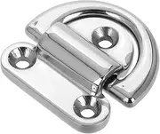 MOLUCKFU Stainless Steel Buckle Trailer Tie Down Anchor Ceiling Anchor Stainless Steel Folding Pad Eye Boat Deck Hardware Marine Pad Eye Plate Lashing Plate Cargo d Hook