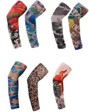 Tattoo Sleeves, 7Pcs Stretchy Arm Sleeves Fake Tattoos Sleeves to Cover Arms Sun