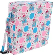 LABRIMP Boys and Girls Dining Chair Booster Cushion Waterproof Polyester Seat Pad for 1-5 Years Old Secure Straps for Safety Comfort