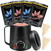 Waxing Kit for Women - Mini Waxing Kit Wax Warmer for Hair Removal, Portable Ha