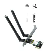 WiFi Adapter PC TRI- Band 2.4G+5.8G+6G 6E Network Bluetooth Wireless PC Adapter