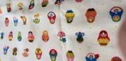 Russian Matryoshka Nesting Doll Cosmo Textile Sewing Material Fabric 34.5x43 in