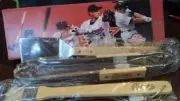 SGA Houston Astros Baseball 3 Piece BBQ Barbeque Grill Tool Set NIB Vintage