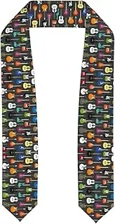 [EdWal] Color Acoustic and Guitars print Graduation Stole and Sash Class for Unisex Adult Honor Stole Honor Stole of 2025