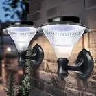 2 Pack Solar Wall Lantern Lights Outdoor Waterproof,Dusk to Dawn Led Wall Mou...