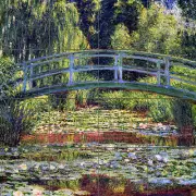 Mural Ceramic Monet Landscape Bridge Backsplash Tile