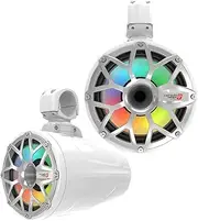Cerwin Vega RPM Stroker 2-Way 6.5" Marine Tower Speaker System - IP65 Compliant, UV Stable, Digital LED, 316 Stainless Mesh, High Temp Voice Coil, White, Pair SL65F4W