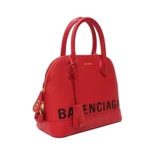 【Balenciaga 巴黎世家】518873 經典Ville 印字ALMA系列手提斜背兩用貝殼包(紅色)