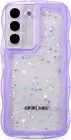 for Samsung Galaxy S21 plus 5G Case 6.7",Cute Curly Wave Case with Star Glitter,