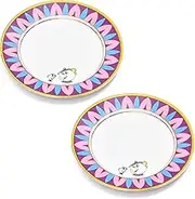 Beauty and the Beast Chip Dinner Plates - 7 Inch Sturdy Ceramic Dinner Plates Set - Mrs Potts and Chip Tea Party Set - kitchen Plates for Birthday Decors and Dessert Dinner Party Supplies, 2 Pcs