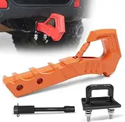 AMBULL Tow Hitch Receiver Hook With Tightener, 2 Inch Truck Receiver, Drop Forged Steel Trailer Hitch 88000 Lbs Break Strength, Scorpion Tail Tow Hook for Trucks, Orange