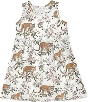 [Caihoyu] Girls Summer Tank Dresses Toddler Fashion Spring Dresses Birthday Gift, Multicolor07, 4 Years