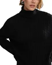 Jenni Kayne Nell Wool-Blend Cable Turtleneck Sweater