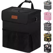 Car Trash Can Bin with Lid Hanging for Back Seat, Car Accessories for Women Men