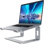 EZONEDEAL Laptop Stand for Desk, Metal Computer Riser, Heavy Stable PC Holder, Ergonomic Laptops Elevator for 10 to 17 Inches Notebook Computer, Silver