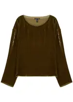 Eileen Fisher Velvet top - Brown - L (UK 18-20 / XL) L (UK 18-20 / XL)