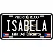 Isabela Puerto Rico Black Metal Sign