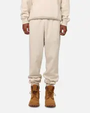[ADIDAS] Adidas Originals 70's Fleece Joggers Wonder White - Size L L Wonder White