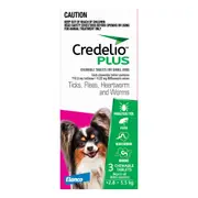Credelio Plus For Small Dogs 2.8 to 5.5 Kg PINK 3 Pack