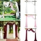 Wedding Arch Yard Curtain Chiffon Fabric Draping Curtain Drapery Decor 70*550CM