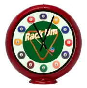 Pool Room Rack Green, Red Non-Lighted Gas Pump Globe Advertising Quartz Clock