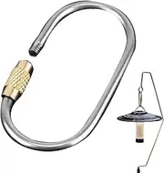 Small Locking Carabiner - Titanium Alloy Screw Locking Clips | Heavy Duty Quick Release Keyring for Hiking Outdoor Indoor Traveling Backpacking