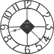Lindsay Wall Clock, Classic round Dial Gray Spade-Style Hands Analog Display Ara