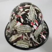 VENTED full brim hard hat custom hydro dipped IN CONSTITUTIONAL AMENDMENTS BG