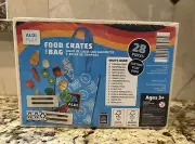 New 2025 ALDI Play Cutting Food, Wooden Crates & Shopping Bag Set - 28 Pieces